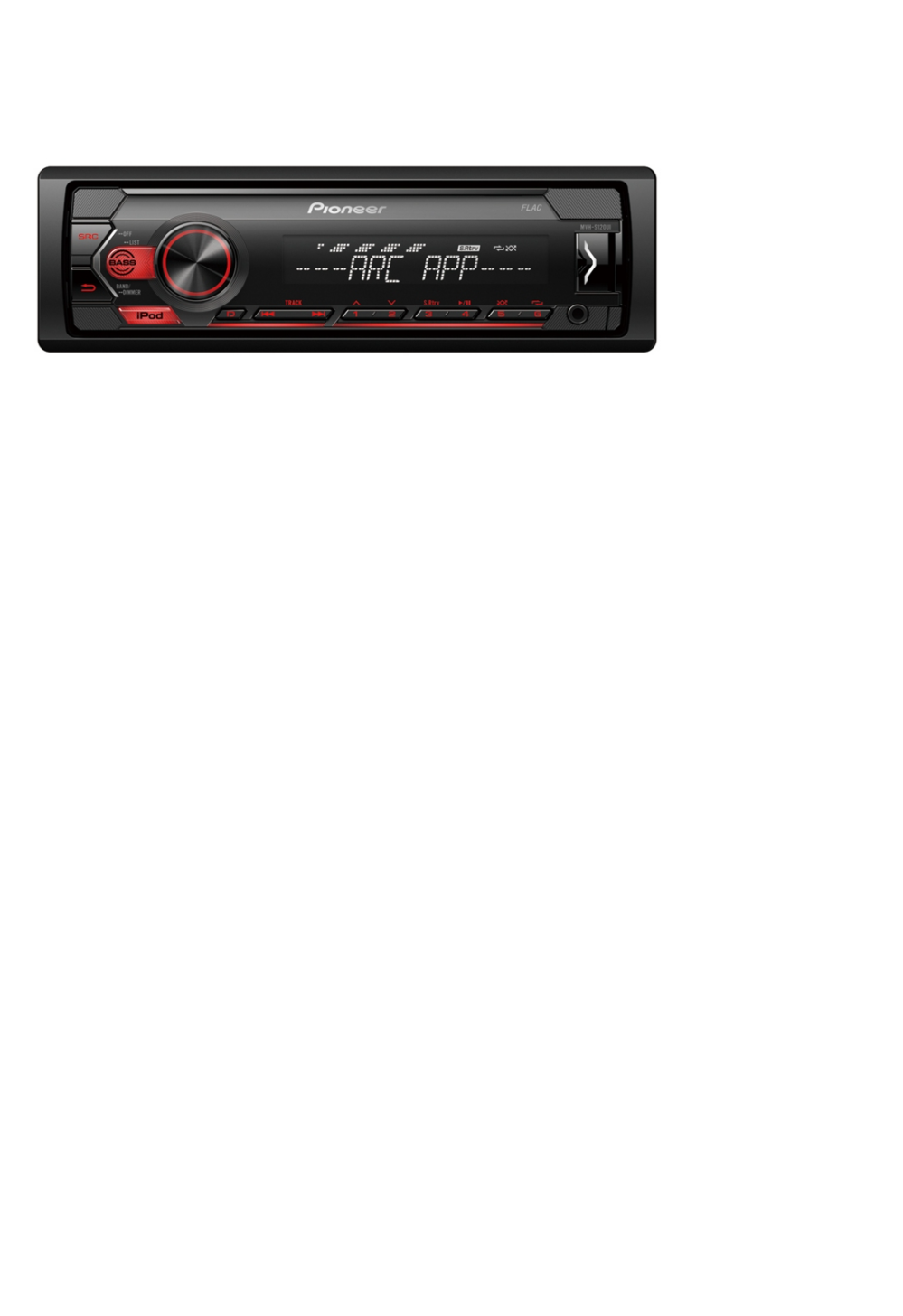 Pioneer MVH-S120UI autórádió Előlapi USB, Aux-in bemenettel Android támogatással